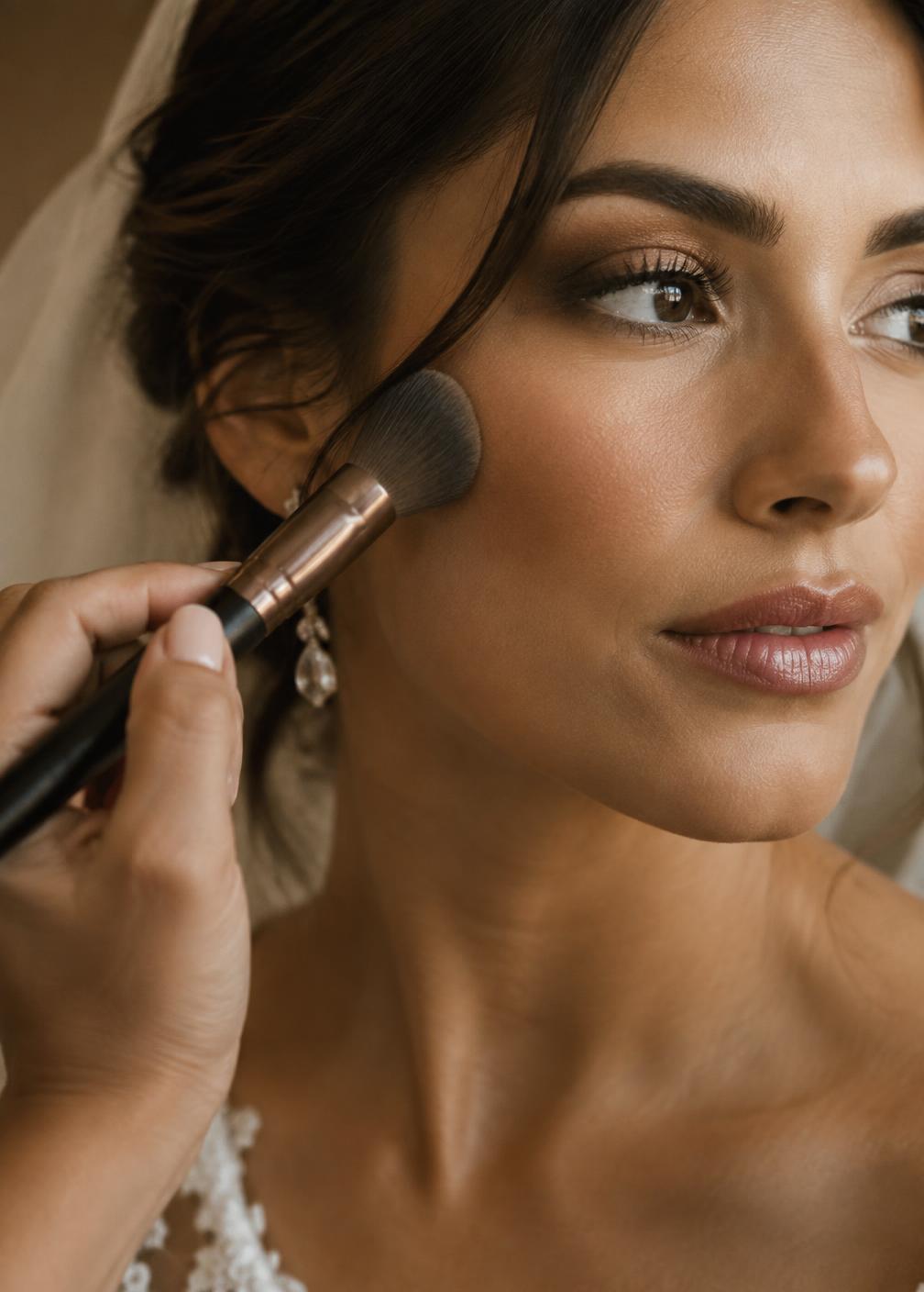 Bridal makeup trial session detail